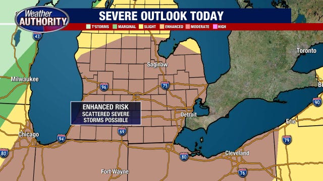 From thunderstorms to tornadoes, Southeast Michigan facing potential severe weather Wednesday