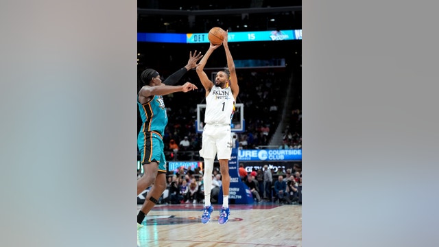 Nets beat Pistons 123-108, close in on playoff berth