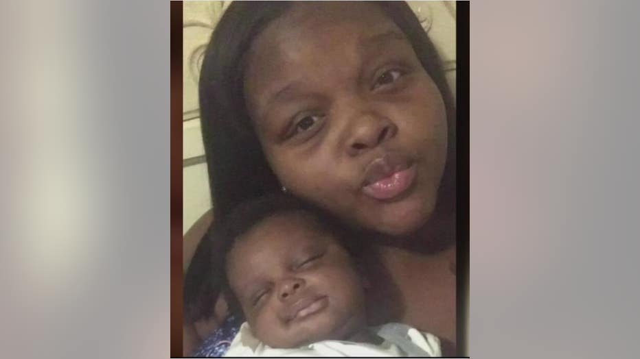 Murder victim Tia Joe and her baby Braxton, who was critically injured in the 2019 attack.