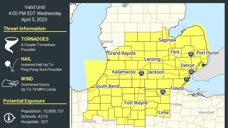 Southeast Michigan Tornado Watch Canceled For All   Tornado Watch NWS 