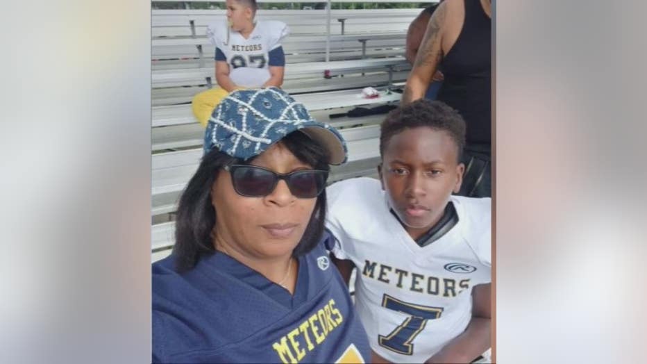 Deandre Williams and his grandmother.