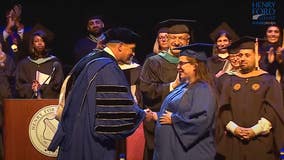 Watch: Henry Ford College graduate receives degree while in labor