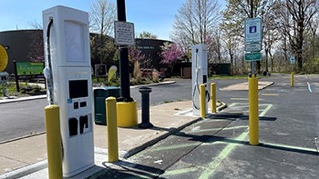 Electric vehicle fast chargers up and running on Belle Isle