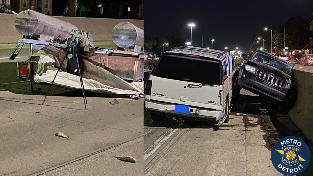 Woman ejected, impaired driver arrested after three-vehicle crash involving Jeep pulling boat