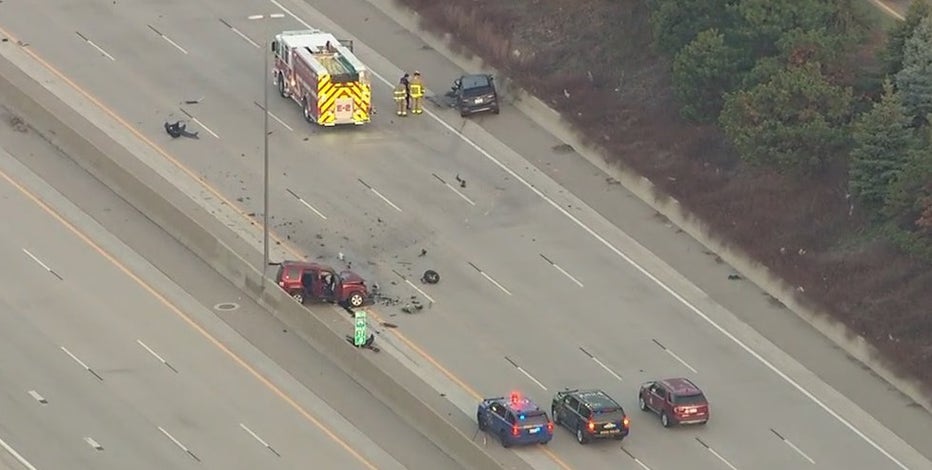 Challenger 'traveling over 100 MPH' hits car crash scene on I-696