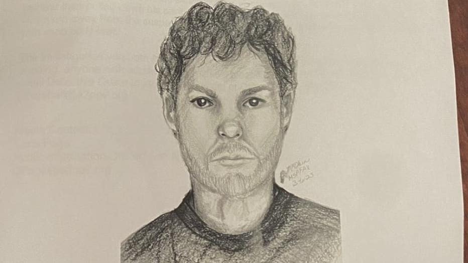 A police sketch of the suspect.