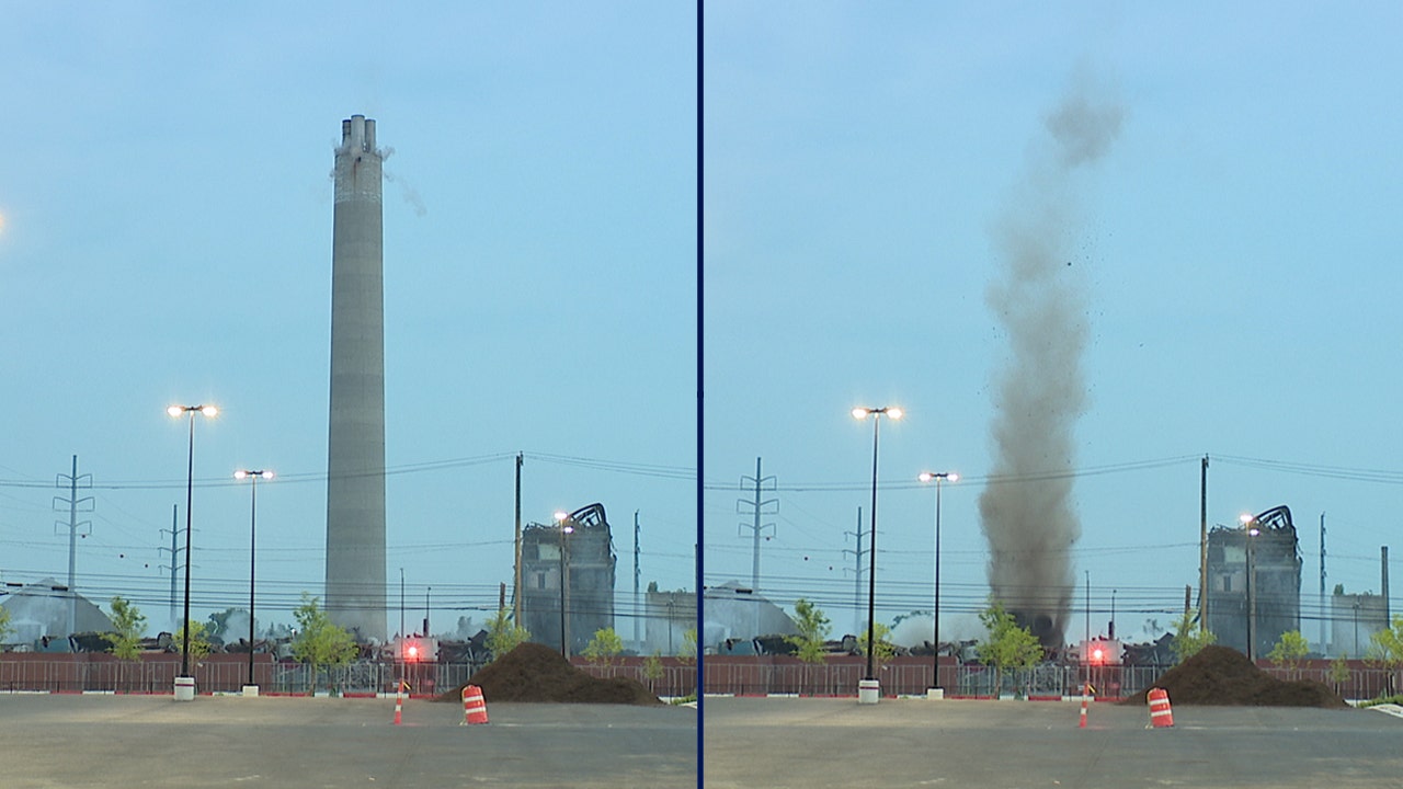 Yearlong demolition of Detroit incinerator smokestack completed Sunday morning