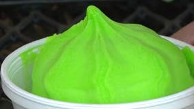 Mountain Dew soft serve ice cream for sale at Redford creamery