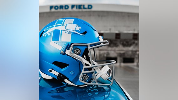 Detroit Lions unveil new football helmet with vintage logo