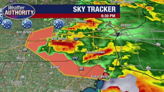 Severe weather moves through Metro Detroit
