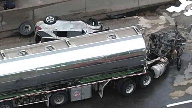 A 'bomb-like sound' said witness of fiery I-75 crash with semi-truck, two vehicles