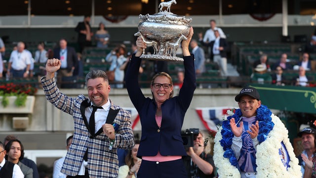 Arcangelo wins Belmont Stakes to make Jena Antonucci 1st female trainer to win a Triple Crown race