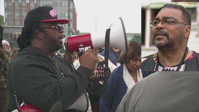 Vigil held for Detroit activist Malik Shabazz on life support after heart attack