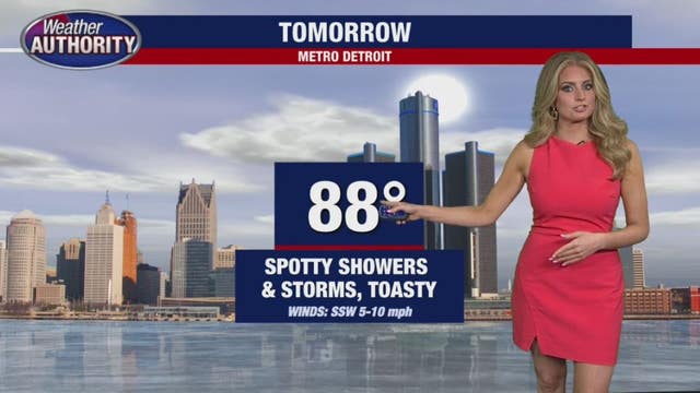 Warmer with spotty storm chances this weekend