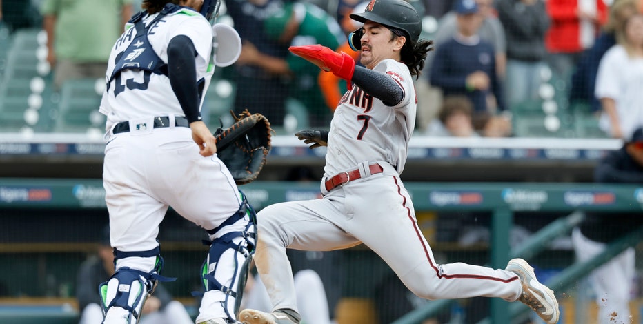 Diamondbacks score 4 in 9th, beat Tigers for 5th straight win