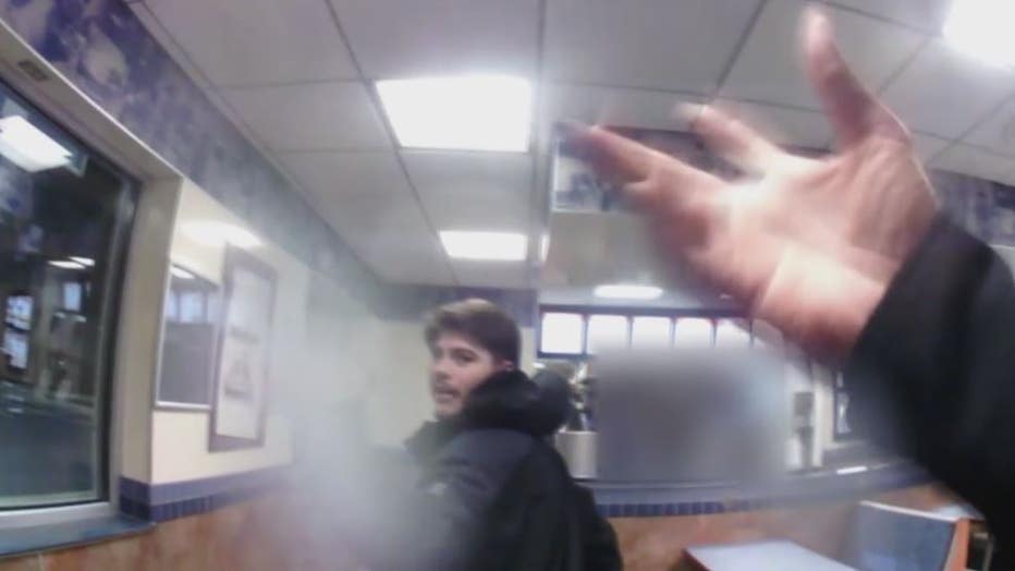 Dearborn police bodycam video still capture