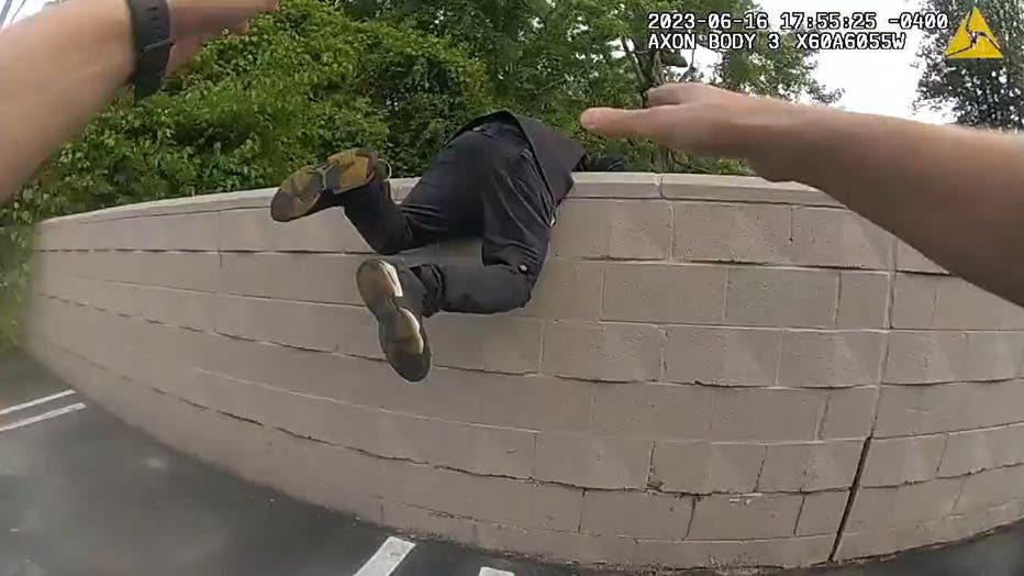 Livonia police bodycam video snapshot.