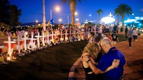 A look at the Las Vegas Strip mas shooting memorial