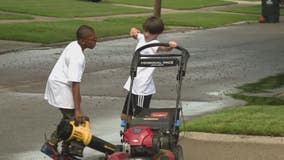 Metro Detroit kids take part in 50 Yard Challenge, helping those in need, 1 lawn at a time