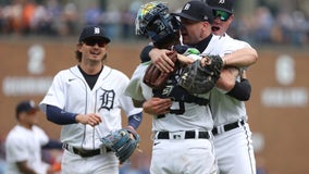 Three Tigers pitchers combine to no-hit Blue Jays in 2-0 victory