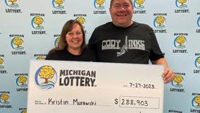 'I think we hit!': Washtenaw County woman wins $288,903 Michigan Lottery prize on husband's birthday