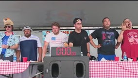 Clawson hot dog eating contest won by a single bite