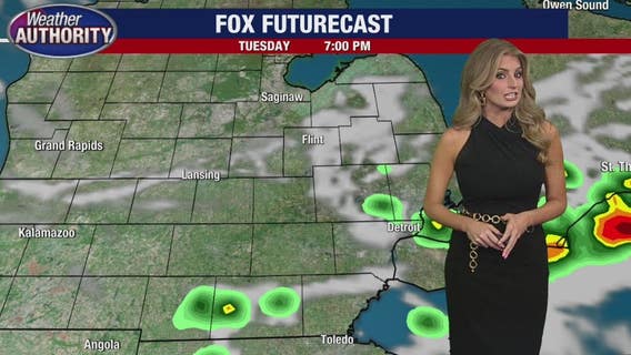 Severe weather moves through SE Michigan Tuesday