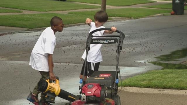 Metro Detroit kids take part in 50 Yard Challenge, helping those in need, 1 lawn at a time