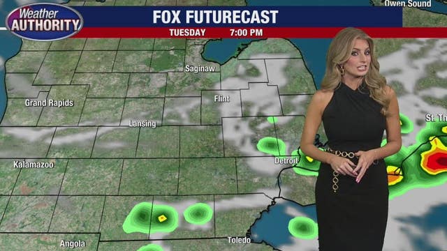 Severe weather moves through SE Michigan Tuesday