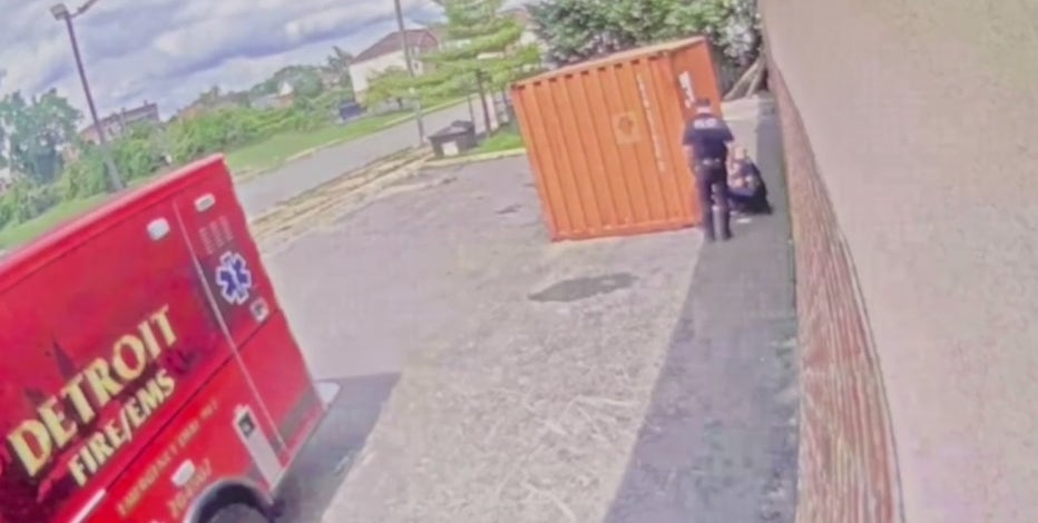 Woman gives birth behind shipping container in Detroit