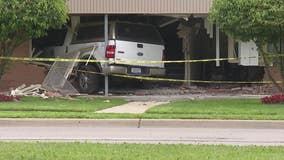 Man inside his bedroom when pickup truck crashed into his apartment: 'What just happened?'