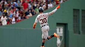 Carpenter hits 2 HRs, Tigers go deep over Green Monster 4 times in 6-2 win over Red Sox