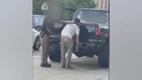 Deputy gives Dream Cruise driver a spanking after he did burnout on Woodward