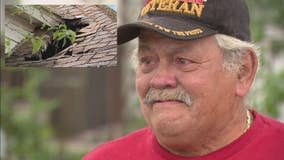 Recently widowed Marine vet on verge of losing home due to hole in the roof