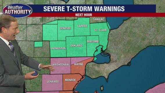 Severe weather rolls through SE Michigan