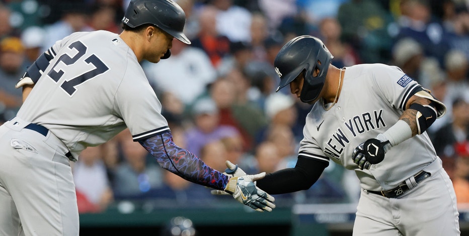 Yankees end 10-series winless streak, beat Tigers 6-2 behind Cole