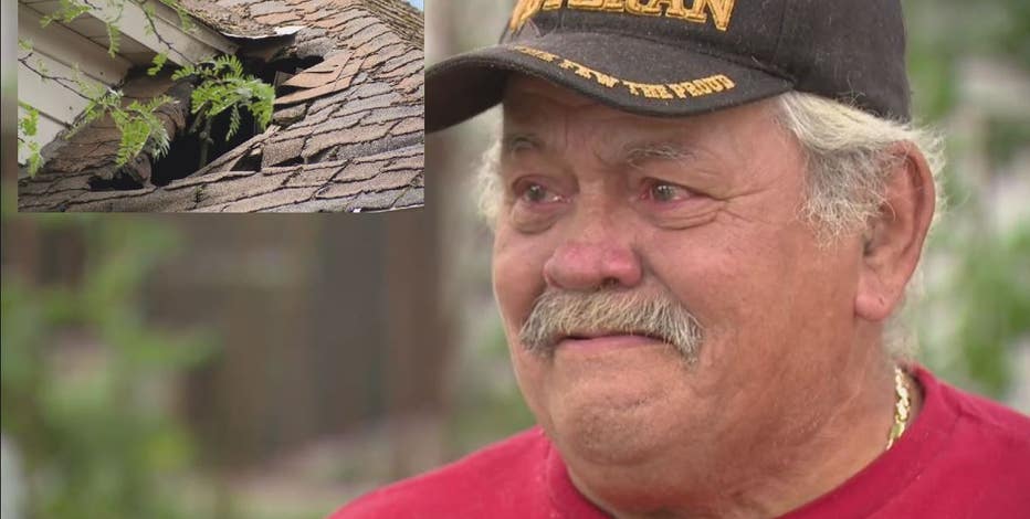 Recently widowed Marine vet on verge of losing home due to hole in the roof