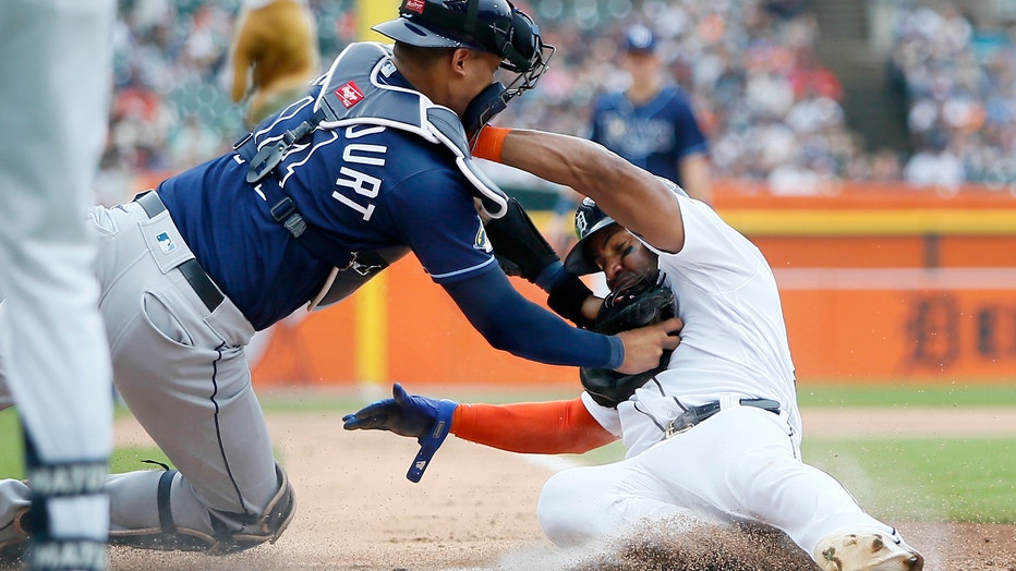 Christian Bethancourt of the Tampa Bay Rays looks on before a game News  Photo - Getty Images