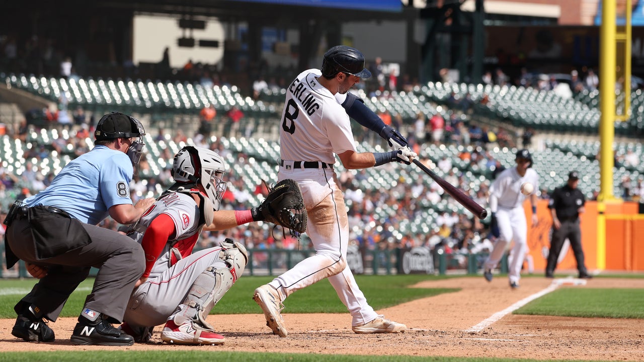 Matt Vierling hits a grand slam as Reese Olson pitches the Tigers past the  Reds 8-2