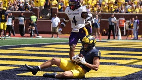 J.J. McCarthy leads No. 2 Michigan over East Carolina 30-3 without Jim Harbaugh on the sideline