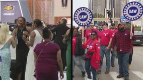 Black ties meet red shirts: Auto Show charity preview held amid UAW strike backdrop