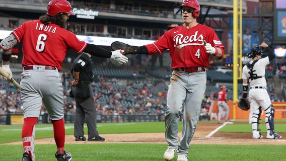 TJ Friedl’s 2-run triple and a solid Reds bullpen combine for 4-3 win over the Tigers