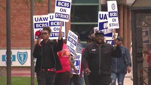 Blue Cross Blue Shield workers continue strike for better wages, end of tiers