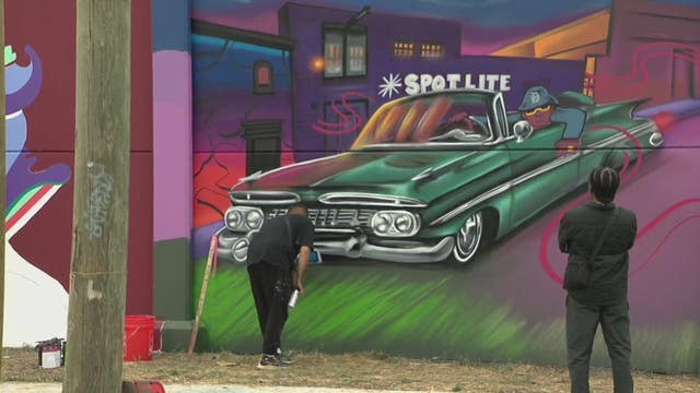 Massive mural project underway in Detroit's Islandview neighborhood