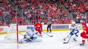 Alex DeBrincat notches hat trick as the Red Wings win fifth straight by  downing Flames