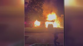 Neighbors wake Oak Park family as fire tears through home