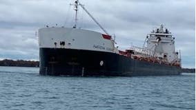 American Courage freighter runs aground in St. Clair River