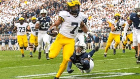 Without Jim Harbaugh, No. 2 Michigan grinds past No. 9 Penn State with 32 straight runs in 24-15 win