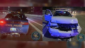 Alleged drunk driver crashes into Michigan State Police cruiser on Lodge freeway