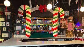 Sip festive cocktails surrounded by Christmas decor at Detroit's Blitzen's on Bagley